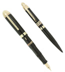 C1943 EVERSHARP SKYLINE BROWN FOUNTAIN PEN SET NOS MINT IN BOX STICKERED OFFERED BY ANTIQUE DIGGER