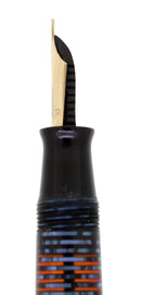 1942 PARKER VACUMATIC AZURE PEARL WIDE JEWELER CAP BAND FOUNTAIN PEN RESTORED OFFERED BY ANTIQUE DIGGER