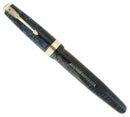 SCARCE 1942 PARKER SENIOR MAXIMA AZURE PEARL VACUMATIC SINGLE JEWEL FOUNTAIN PEN RESTORED OFFERED BY ANTIQUE DIGGER