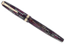 1942 PARKER STRIPED DUOFOLD SENIOR DUSTY ROSE BLUE DIAMOND FOUNTAIN PEN RESTORED OFFERED BY ANTIQUE DIGGER