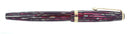 1942 PARKER STRIPED DUOFOLD SENIOR DUSTY ROSE BLUE DIAMOND FOUNTAIN PEN RESTORED OFFERED BY ANTIQUE DIGGER
