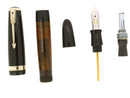 1942 PARKER VACUMATIC SENIOR MAXIMA JET BLACK SINGLE JEWEL FOUNTAIN PEN RESTORED OFFERED BY ANTIQUE DIGGER