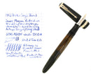 1942 PARKER VACUMATIC SENIOR MAXIMA JET BLACK SINGLE JEWEL FOUNTAIN PEN RESTORED OFFERED BY ANTIQUE DIGGER