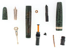 1942 PARKER EMERALD PEARL VACUMATIC MAJOR FOUNTAIN PEN XF-B FLEX NIB RESTORED OFFERED BY ANTIQUE DIGGER