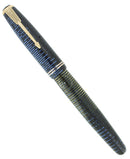 MINT CIRCA 1942 PARKER VACUMATIC MAJOR AZURE BLUE PEARL FOUNTAIN PEN NEVER INKED OFFERED BY ANTIQUE DIGGER