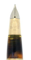 CIRCA 1942 SHEAFFER WHITE DOT CARMINE LIFETIME TRIUMPH NIB FOUNTAIN PEN RESTORED OFFERED BY ANTIQUE DIGGER