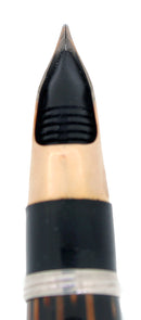 C1942 SHEAFFER GOLDEN BROWN TRIUMPH LIFETIME NIB FOUNTAIN PEN PLUNGER FILLER RESTORED OFFERED BY ANTIQUE DIGGER