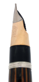 C1942 SHEAFFER GOLDEN BROWN TRIUMPH LIFETIME NIB FOUNTAIN PEN PLUNGER FILLER RESTORED OFFERED BY ANTIQUE DIGGER