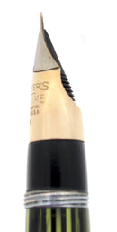 C1942 SHEAFFER MARINE GREEN TRIUMPH LIFETIME FOUNTAIN PEN PLUNGER FILL RESTORED OFFERED BY ANTIQUE DIGGER