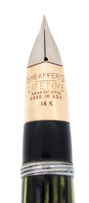 C1942 SHEAFFER MARINE GREEN TRIUMPH LIFETIME FOUNTAIN PEN PLUNGER FILL RESTORED OFFERED BY ANTIQUE DIGGER