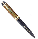 C1942 EVERSHARP SKYLINE RED GREEN CAP NAVY BLUE BARREL FOUNTAIN PEN RESTORED OFFERED BY ANTIQUE DIGGER