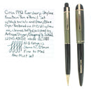 C1942 EVERSHARP SKYLINE GREEN BLUE CAP BLACK BARREL FOUNTAIN PEN PENCIL SET NEAR MINT OFFERED BY ANTIQUE DIGGER