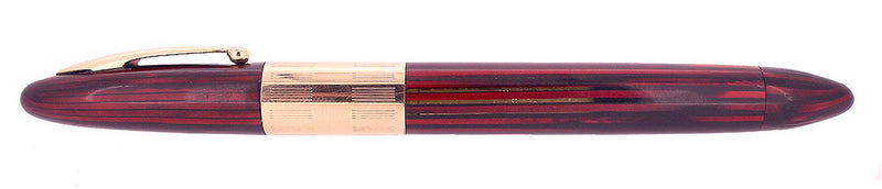 C1942 SHEAFFER CARMINE TRIUMPH LIFETIME FOUNTAIN PEN PLUNGER FILL RESTORED OFFERED BY ANTIQUE DIGGER