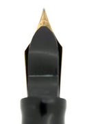 CIRCA 1942 WATERMAN 100 YEAR OVERSIZE BLUE RIBBED FOUNTAIN PEN F-BB SEMI-FLEX NIB RESTORED OFFERED BY ANTIQUE DIGGER