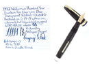 CIRCA 1942 WATERMAN 100 YEAR OVERSIZE BLUE RIBBED FOUNTAIN PEN F-BB SEMI-FLEX NIB RESTORED OFFERED BY ANTIQUE DIGGER