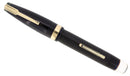 CIRCA 1942 WATERMAN 100 YEAR OVERSIZE BLUE RIBBED FOUNTAIN PEN F-BB SEMI-FLEX NIB RESTORED OFFERED BY ANTIQUE DIGGER
