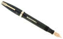 CIRCA 1942 WATERMAN 100 YEAR OVERSIZE BLUE RIBBED FOUNTAIN PEN F-BB SEMI-FLEX NIB RESTORED OFFERED BY ANTIQUE DIGGER