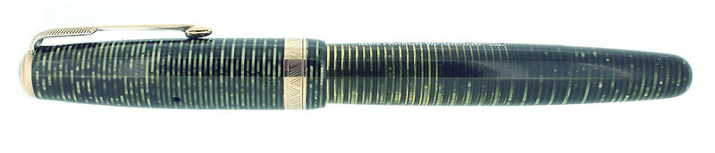 CIRCA 1942 PARKER EMERALD PEARL VACUMATIC MAJOR SIZE FOUNTAIN PEN RESTORED OFFERED BY ANTIQUE DIGGER