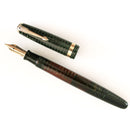 1943 PARKER EMERALD CELLULOID VACUMATIC DEBUTANTE FOUNTAIN PEN RESTORED