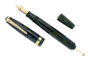 1943 PARKER STRIPED SENIOR DUOFOLD BLUE-GRAY FOUNTAIN PEN V NIB RESTORED OFFERED BY ANTIQUE DIGGER