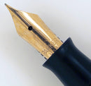 1943 PARKER VACUMATIC JET BLACK CELLULOID FOUNTAIN PEN WITH F to B NIB RESTORED OFFER BY ANTIQUE DIGGER