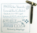 1943 PARKER EMERALD PEARL VACUMATIC DEBUTANTE FOUNTAIN PEN F- BB NIB RESTORED