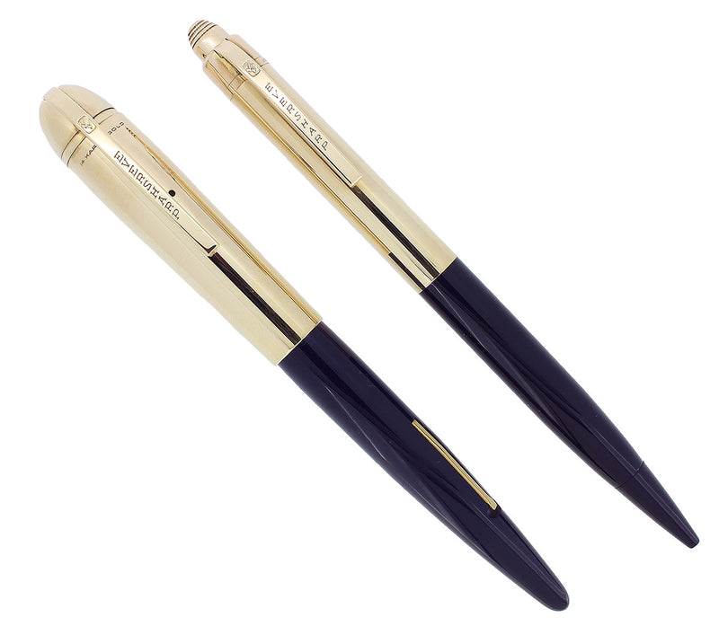 C1943 EVERSHARP 14K GOLD CAPS 64 SET SKYLINE FOUNTAIN PEN & PENCIL RESTORED OFFERED BY ANTIQUE DIGGER
