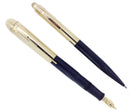 C1943 EVERSHARP 14K GOLD CAPS 64 SET SKYLINE FOUNTAIN PEN & PENCIL RESTORED OFFERED BY ANTIQUE DIGGER