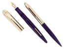 C1943 EVERSHARP 14K GOLD CAPS 64 SET SKYLINE FOUNTAIN PEN & PENCIL RESTORED OFFERED BY ANTIQUE DIGGER