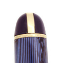 CIRCA 1943 EVERSHARP SKYLINE BLUE MOIRE CELLULOID FOUNTAIN PEN RESTORED OFFERED BY ANTIQUE DIGGER