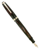1943 PARKER SENIOR DUSTY ROSE STRIPED DUOFOLD BLUE DIAMOND FOUNTAIN PEN RESTORED OFFERED BY ANTIQUE DIGGER