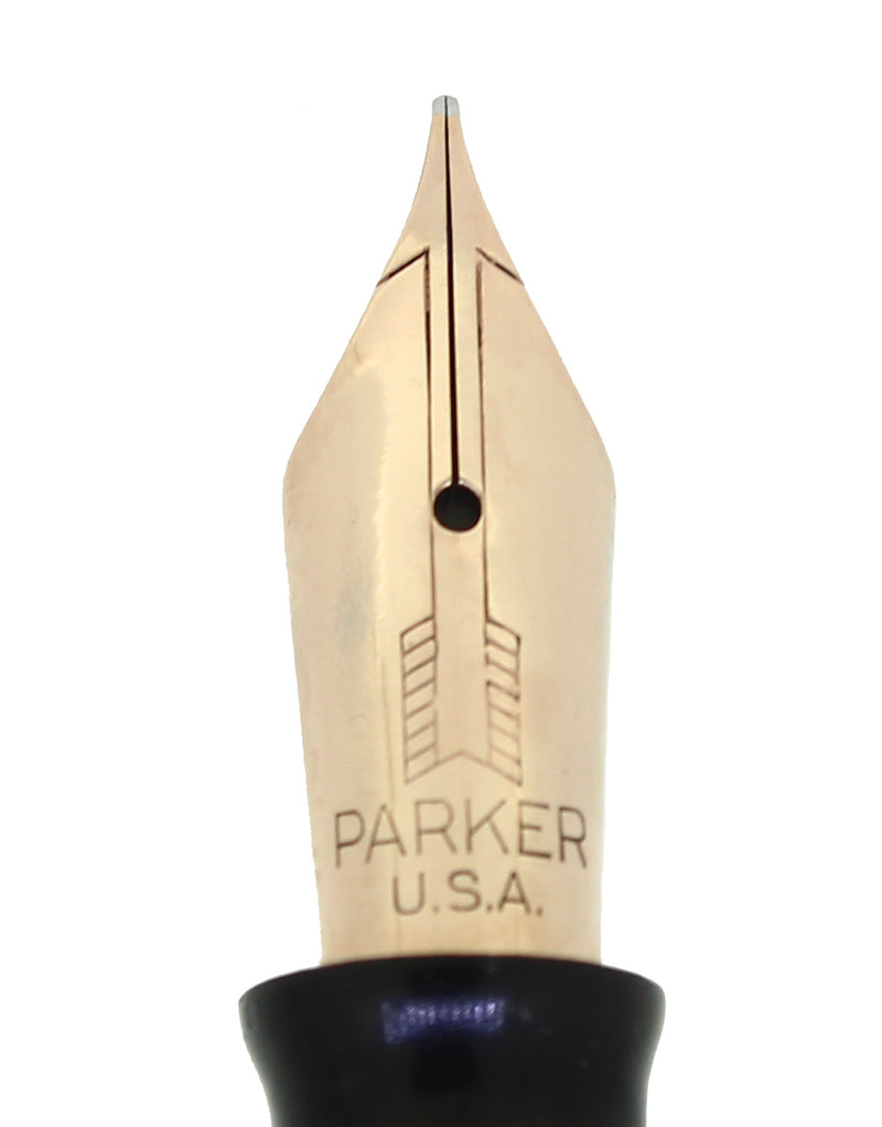 1943 PARKER MAJOR VACUMATIC SILVER PEARL FOUNTAIN PEN RESTORED OFFERED BY ANTIQUE DIGGER
