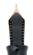 1943 PARKER SENIOR DUOFOLD STRIPED BLUE GRAY CELLULOID FOUNTAIN PEN RESTORED OFFERED BY ANTIQUE DIGGER