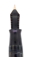 1943 PARKER STRIPED DUOFOLD SENIOR BLUE GRAY BLUE DIAMOND FOUNTAIN PEN RESTORED OFFERED BY ANTIQUE DIGGER