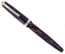 1943 PARKER STRIPED DUOFOLD SENIOR BLUE GRAY BLUE DIAMOND FOUNTAIN PEN RESTORED OFFERED BY ANTIQUE DIGGER