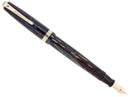 1943 PARKER STRIPED DUOFOLD SENIOR BLUE GRAY BLUE DIAMOND FOUNTAIN PEN RESTORED OFFERED BY ANTIQUE DIGGER