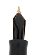 C1943 EVERSHARP SKYLINE GRAY MOIRE CELLULOID FOUNTAIN PEN RESTORED SMOOTH NIB OFFERED BY ANTIQUE DIGGER