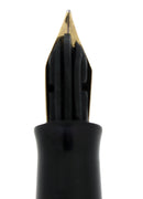 C1943 EVERSHARP SKYLINE EMERALD GREEN MOIRE CELLULOID FOUNTAIN PEN RESTORED SMOOTH NIB OFFERED BY ANTIQUE DIGGER