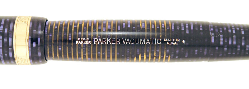 1944 PARKER AZURE PEARL VACUMATIC MAJOR FOUNTAIN PEN NEAR MINT CONDITION AND RESTORED OFFERED BY ANTIQUE DIGGER