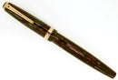 1944 PARKER STRIPED SENIOR DUOFOLD DUSTY ROSE CELLULOID FOUNTAIN PEN RESTORED OFFERED BY ANTIQUE DIGGER