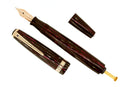 1944 PARKER STRIPED SENIOR DUOFOLD DUSTY ROSE CELLULOID FOUNTAIN PEN RESTORED OFFERED BY ANTIQUE DIGGER