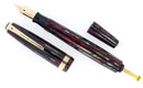 1944 PARKER STRIPED SENIOR DUOFOLD DUSTY ROSE CELLULOID FOUNTAIN PEN RESTORED OFFERED BY ANTIQUE DIGGER