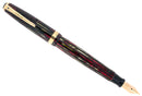 1944 PARKER STRIPED SENIOR DUOFOLD DUSTY ROSE CELLULOID FOUNTAIN PEN RESTORED OFFERED BY ANTIQUE DIGGER