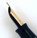 RESTORED 1944 PARKER DUOFOLD SENIOR FOUNTAIN PEN IN THE GREEN GOLD CELLULOID WITH V NIB OFFERED BY ANTIQUE DIGGER