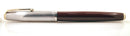 1944 PARKER 51 STERLING CAP DOUBLE JEWEL FOUNTAIN PEN IN CORDOVAN BROWN RESTORED OFFERED BY ANTIQUE DIGGER