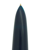 1944 PARKER 51 CEDAR BLUE VACUMATIC FOUNTAIN PEN MEDIUM NIB RESTORED OFFERED BY ANTIQUE DIGGER