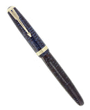 1944 PARKER BLUE AZURE PEARL VACUMATIC MAJOR FOUNTAIN PEN RESTORED OFFERED BY ANTIQUE DIGGER