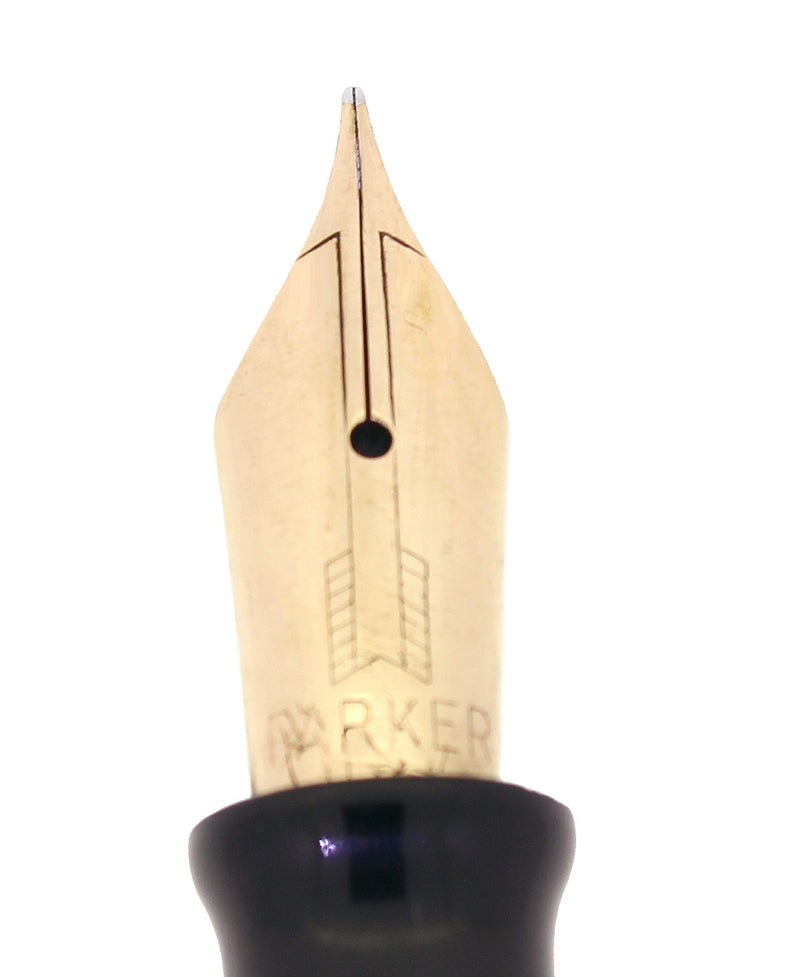 1944 PARKER BLUE AZURE PEARL VACUMATIC MAJOR FOUNTAIN PEN RESTORED OFFERED BY ANTIQUE DIGGER