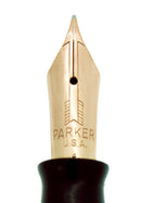 1944 PARKER EMERALD PEARL VACUMATIC MAJOR FOUNTAIN PEN F-BB FLEX NIB RESTORED OFFERED BY ANTIQUE DIGGER