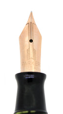 1944 PARKER EMERALD PEARL VACUMATIC MED 14K NIB FOUNTAIN PEN RESTORED EXCELLENT OFFERED BY ANTIQUE DIGGER